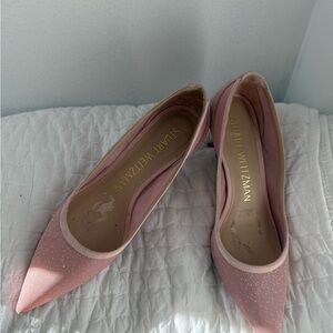 Stuart Weitzman Glitter Pink Heels
